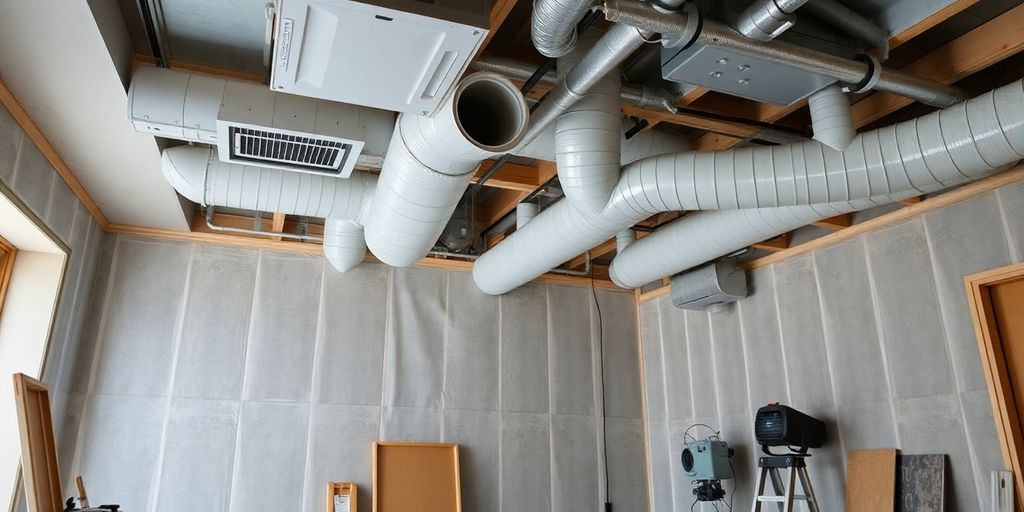 Installation de VMC dans une maison en rénovation.