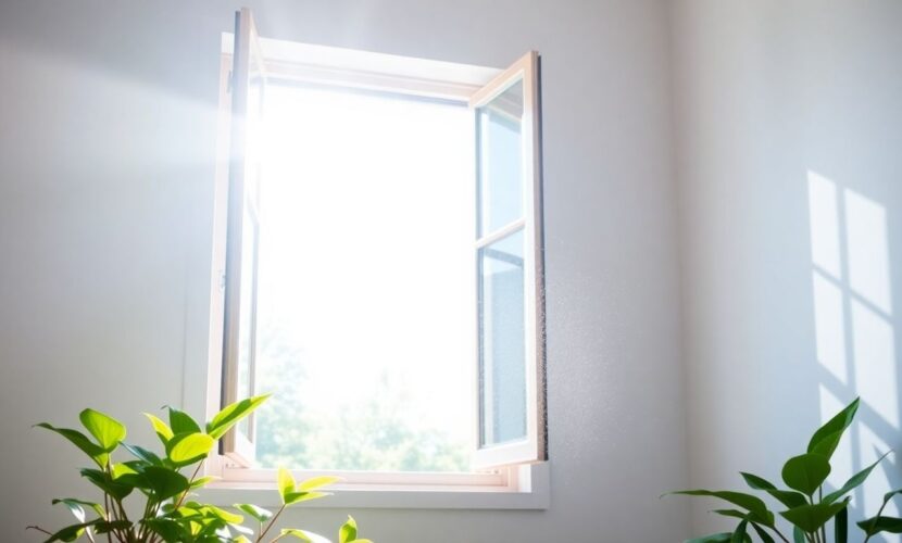 Fenêtre ouverte ventilation de l'air