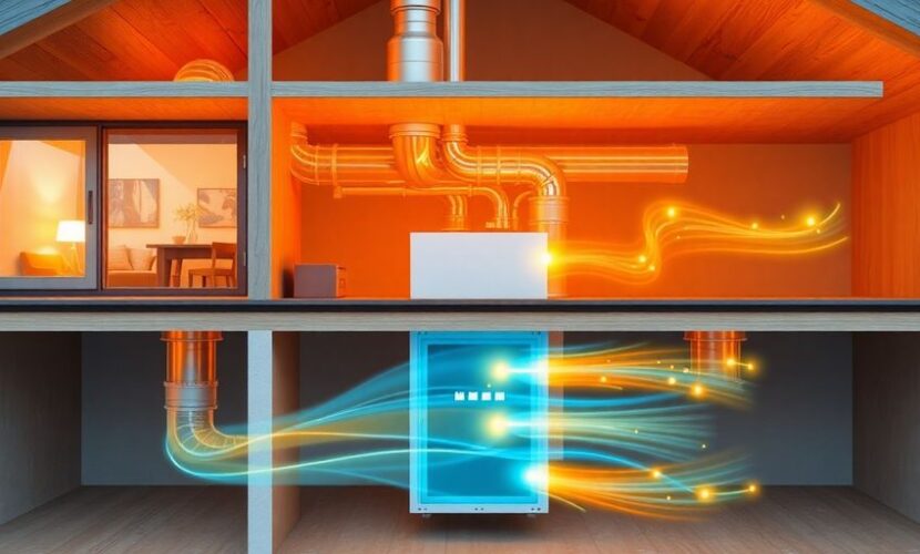 VMC double flux récupérant la chaleur, économie d'énergie