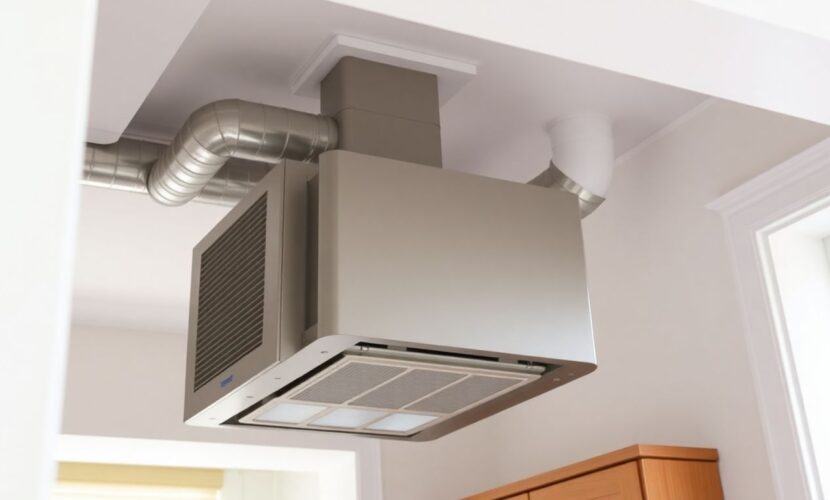 Système VMC dans un logement moderne et bien entretenu.