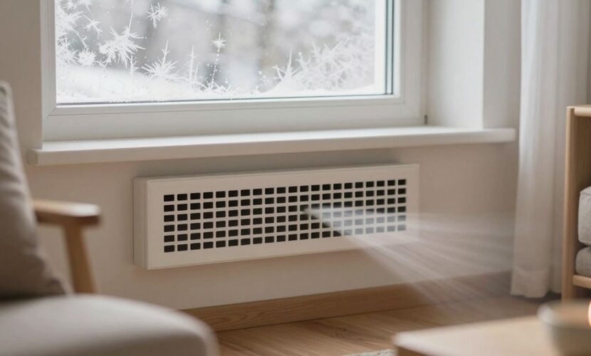 VMC soufflant de l'air froid en hiver